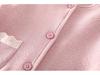 2025 New Autumn Baby Floral Applique Rabbit Jacket & Solid Color Onesie Set - Newborn Outing Clothes