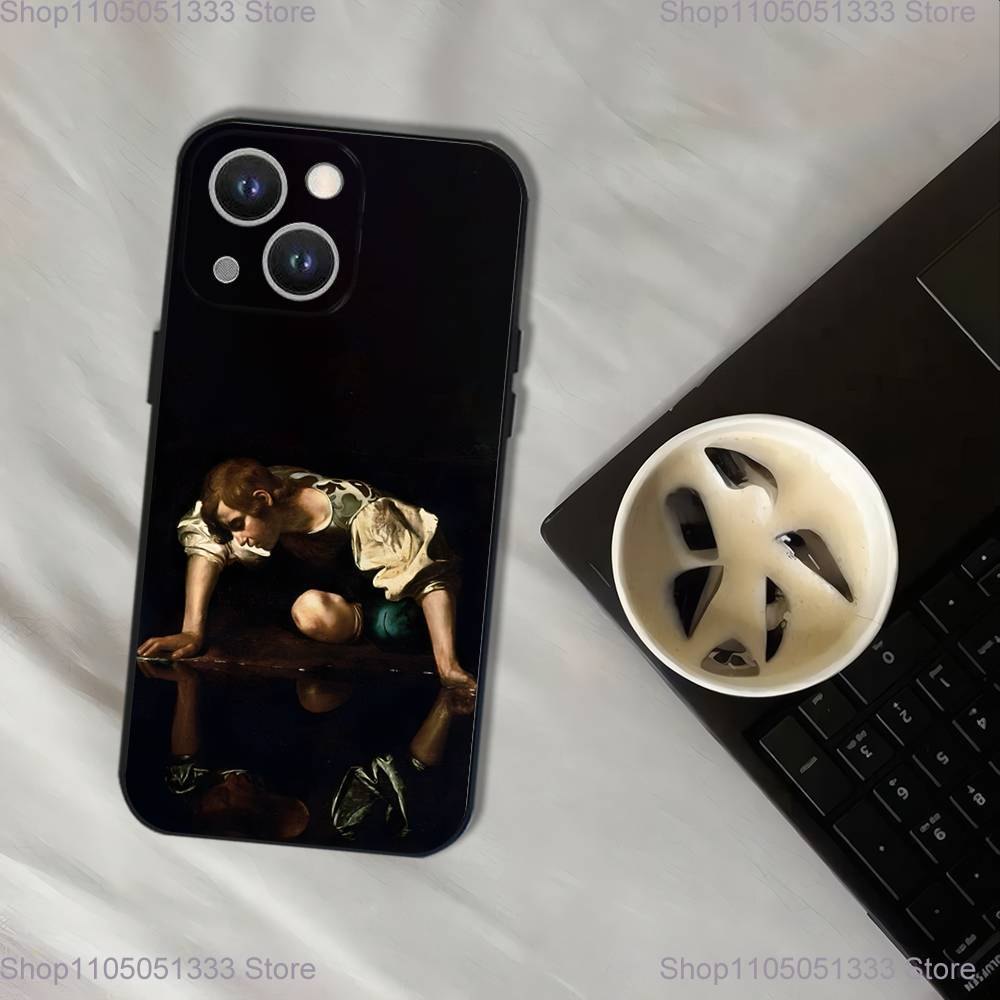 Paintings Caravaggio Phone Case For iPhone 17,16,15,14,13,12,11,Pro,XS,Max,XR,Plus,E,SE4,Mini Black Soft Cover
