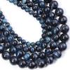 Natural Stone Deep Blue Tiger Eye Beads 6 8 10 12mm Round Loose Spacer Bead For Jewelry Making DIY Bracelet Necklace Accessories