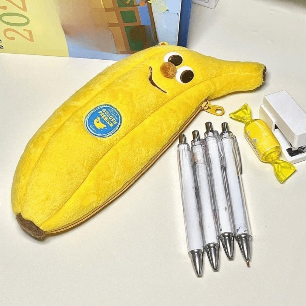 Creative Banana Pencil Case Cartoon Banana Pencil Pouch Charming Stationery Bag Home