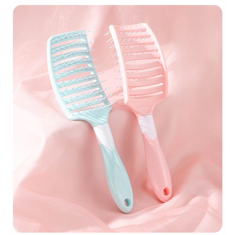 Large Curved Comb Rib Comb 1 Ventilated Detangling Brush for Dry Hair - Massaging Brush for All Hair Types - Styling Brush