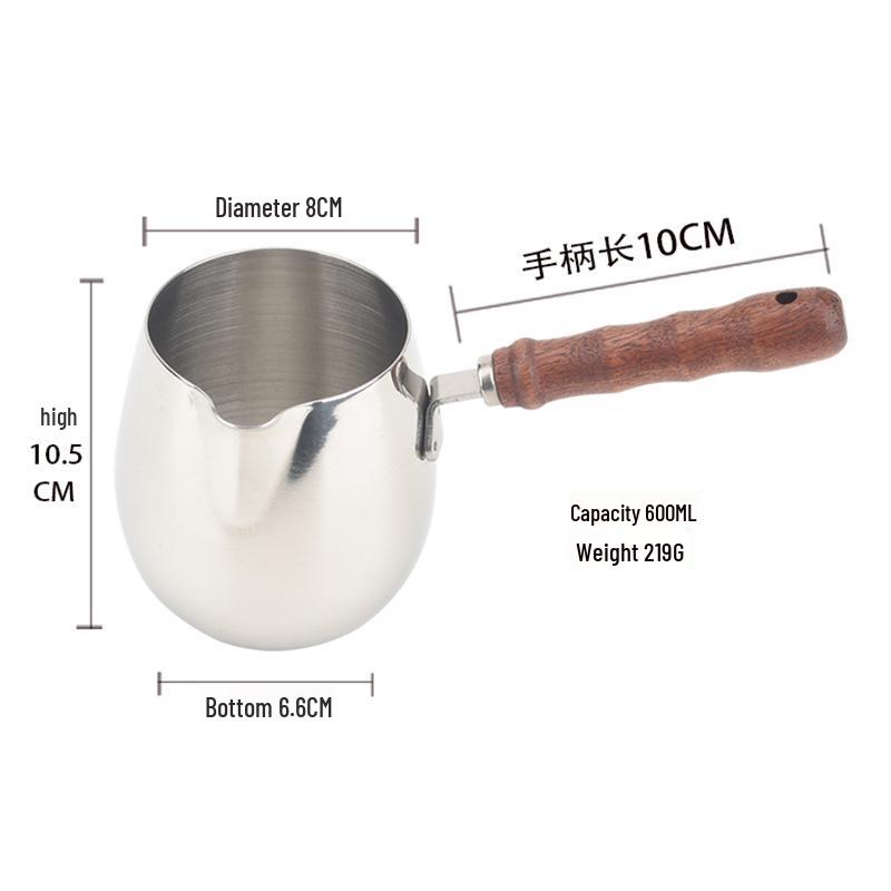 304 Stainless Steel Long Handle Latte Art and Frothing Pitcher (300-950ML)