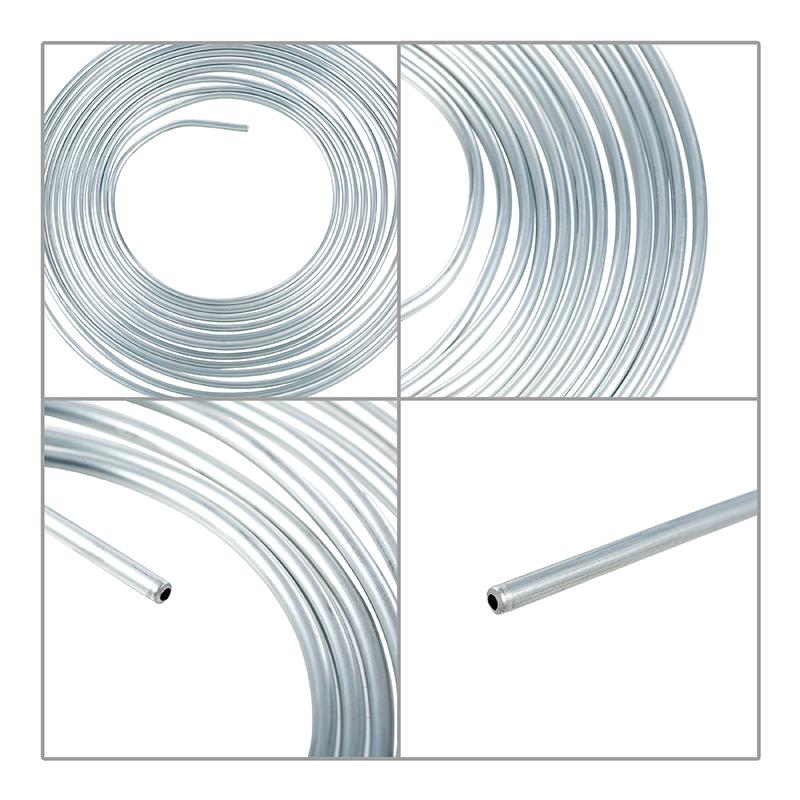 Universelles 25 Fuß 3/16 Kupfer-Nickel Bremsleitungsrohr Spulen-Kit mit 16 Anschlüssen für Ersatz-Reparatur Hydraulisches Brems- Kraftstoff-Übertragungssystem