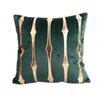 Mint Blue Velvet Cushion Cover with Gold Decor Coffee Seat Home Sofa Living Room Bed Pillowcase Funda Cojin
