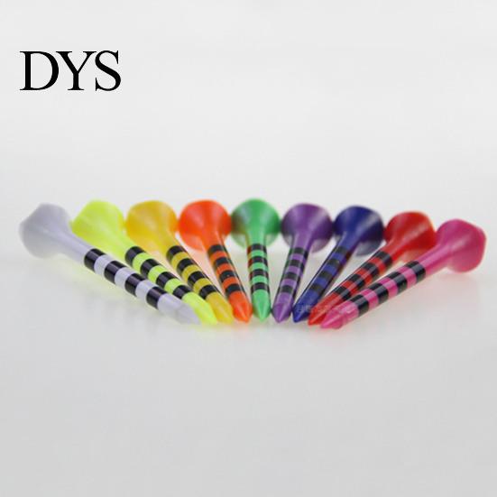 Verstellbarer Tee 10 Stück 38/70/82MM Golf Gestreift Spitze Scharf Kunststoff Ballhalter Trainingshilfe Spike Set Zubehör Golfer Geschenke Robust