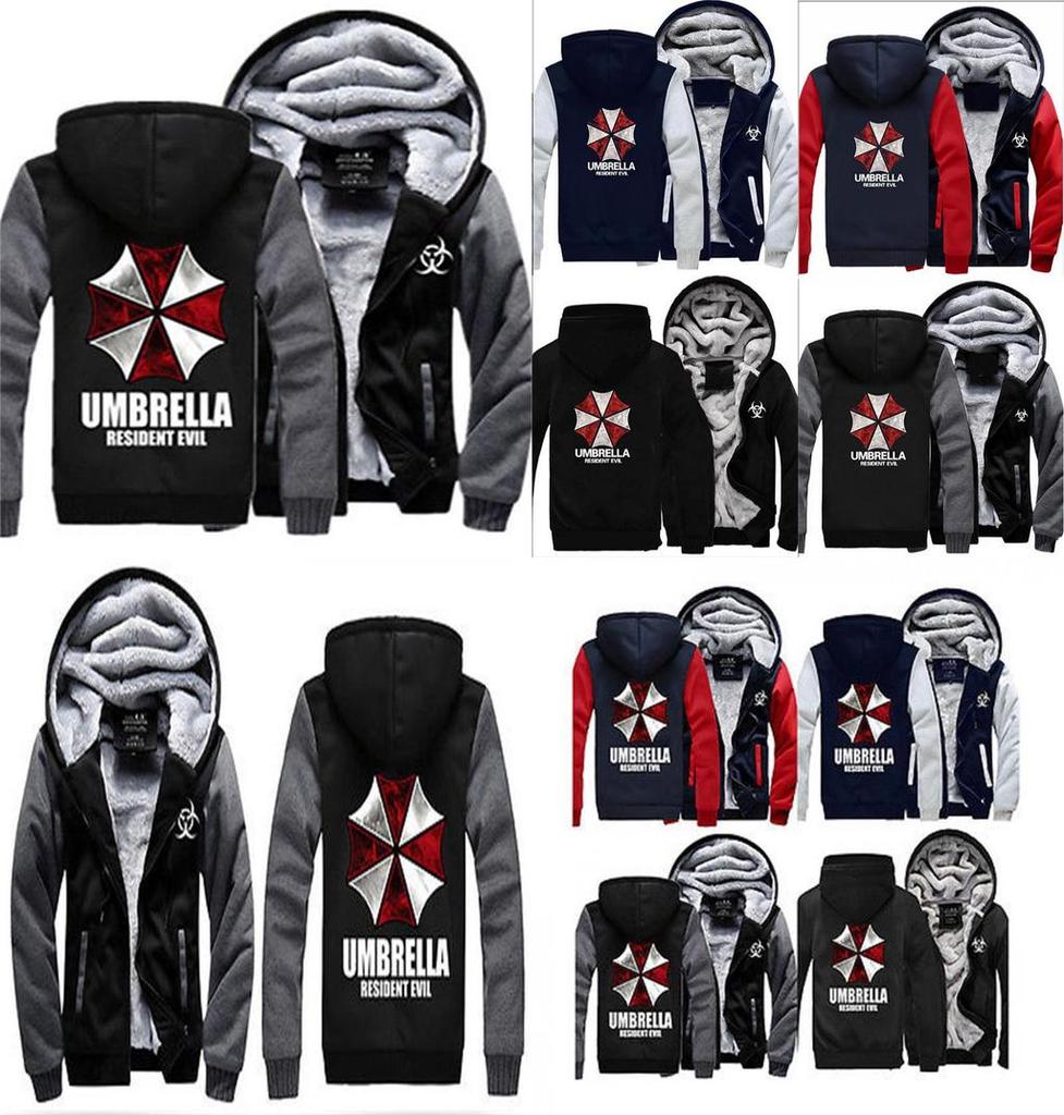Evil Hot Resident Biohazard Umbrella Thicken Jacket Sweater Winter Coat Hoodies