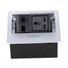 Table Connection Box Conference Room Countertop Desktop Socket Electrical Outlet Strip With 2 Networ