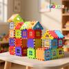 Children Building Houses Building Block Simulation Window Design Colored Kids Puzzle Toys DIY  Designer Construction Set Gifts