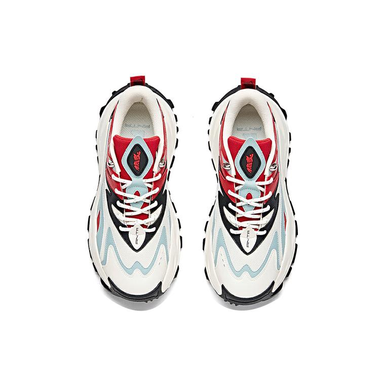 Anta Hot Life Collection, Casual Breathable Low Top Chunky Sneakers Men's Red White 912028880-3