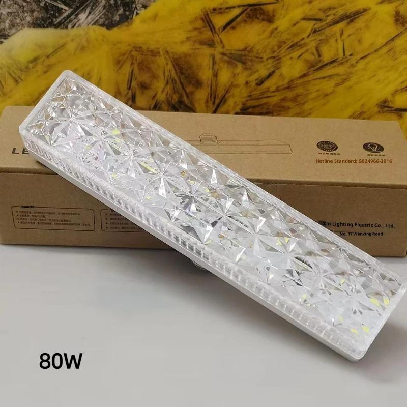 E27 40W/80W LED Long Crystal Lamp Strip Adjustable White Tube Bulb for Balcony Patio Semi-outdoor Lighting