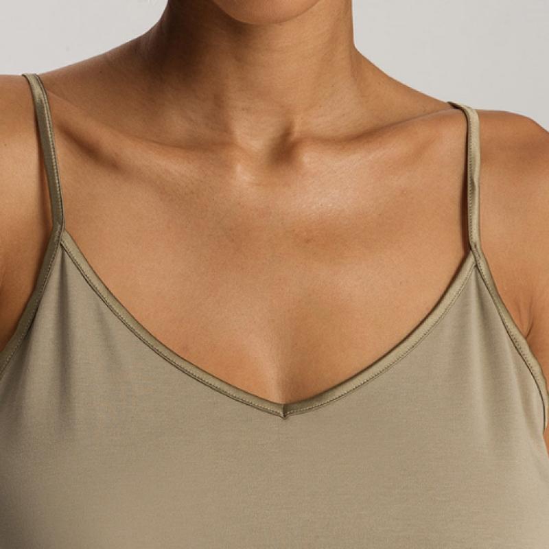 Hanro Vestido de Alcinha Algodão Seda 74813 Sálvia Prateada