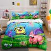 Cute Sponge/Bob BDuvet Cover Set, Cartoon Printed Duvet Cover Bedding Set for Kids Bedroom, Soft Microfiber Quilt Covers 2pcs