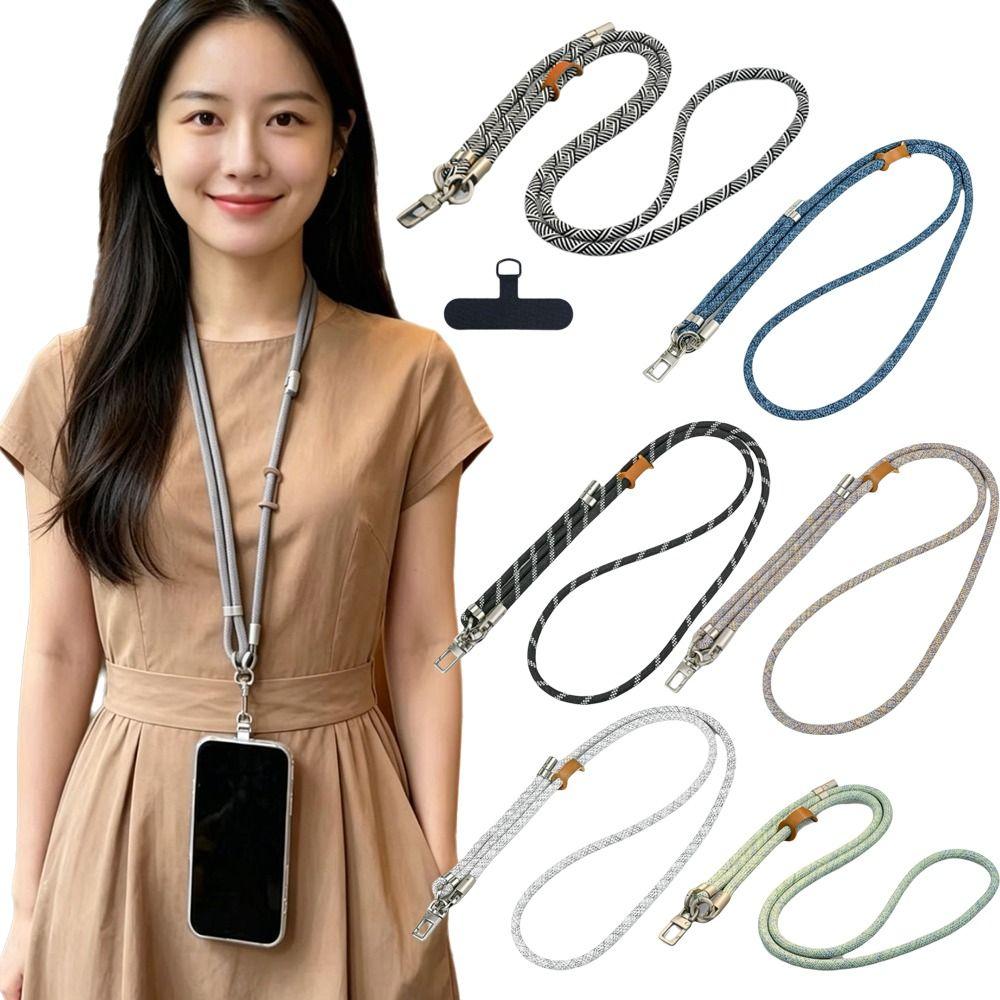 Universal Phone Lanyard Metal Hook Crossbody Necklace Strap Adjustable Phone Strap for Phone Case