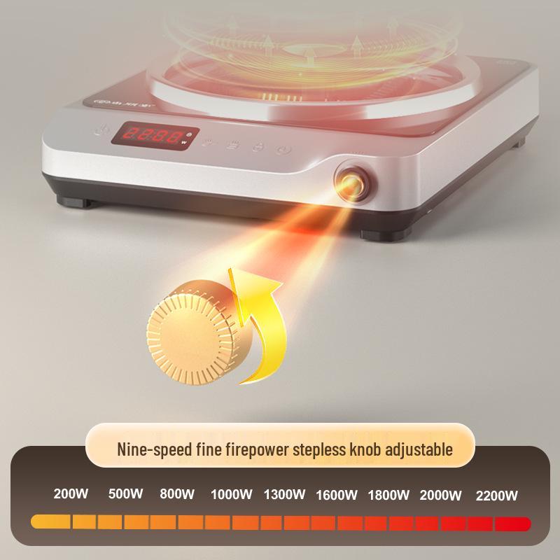 Shang Peng Tang High-Power Induction Cooker: Concave Surface, Smart Stir-Fry & Hot Pot, For Round Bottom Cookware.