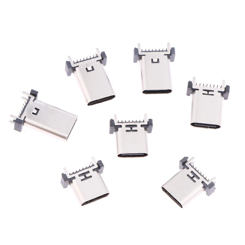 Type C USB Female Socket 16Pin Vertical Mount Enhanced Connection for Gaming Console Repair