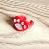 Resin Bear Paw Rings Casual Outfits Heart Open Rings Fashion Adjustable Finger Rings Personality Bear Paw Joint Rings