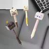 1/4Pcs Cute Cat Gel Pen 0.5mm Black Ink Smooth Ballpoint Pen Stress Relief Quick Drying Neutral Pen School Office