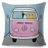 Cartoon Driving Car Cat Cushion Cover Decor Cute Pet Animal Pillowcase Polyester Pillow Case for Sofa Home Children Room 45x45cm