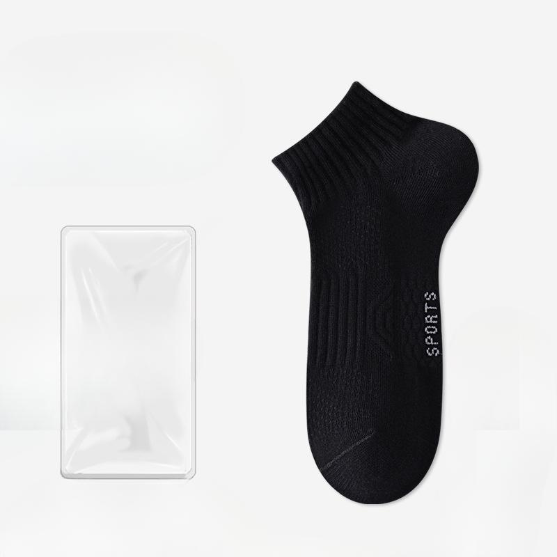 Men's Summer Thin Cotton Sports Anti Ball Mesh Eye Breathable Deodorant Wicking Socks