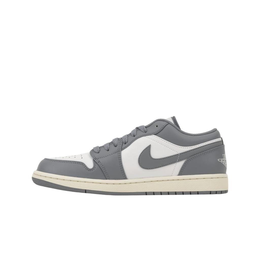 Air Jordan 1 Low Vintage Gris Hombre Zapatillas Stealth Blanco Vela 553558-053