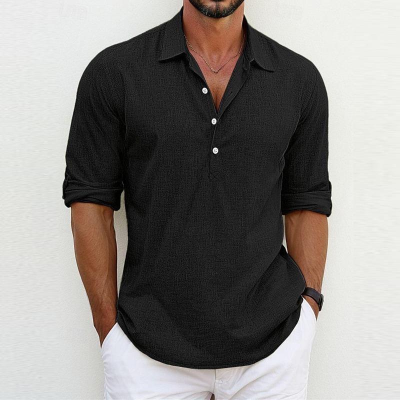 Men's Crochet Trimmed Shirt