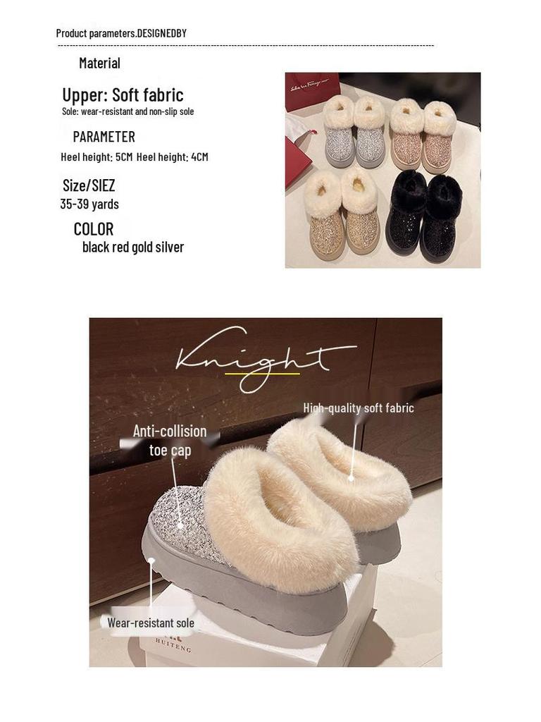 2024 Women's Plus Size Winter Thick-Soled Warm Snow Boots