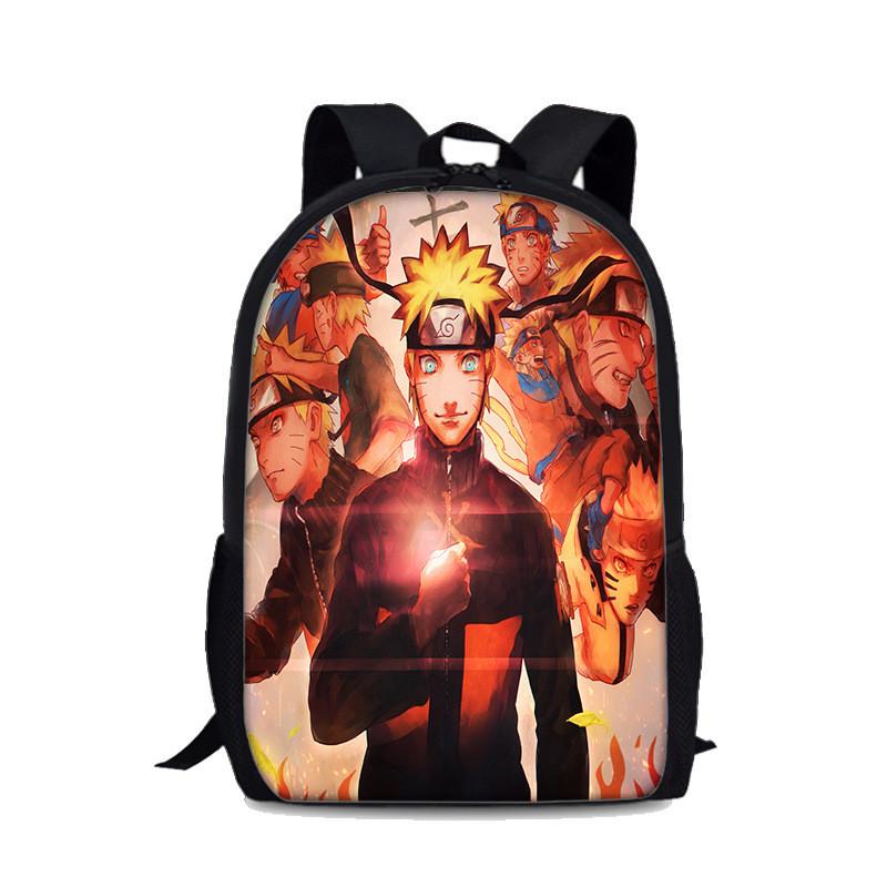 Naruto Uzumaki Kinderrucksack Mit Großem Fassungsvermögen Und Wasserabweisendem Nylon Für Schule Und Reisen