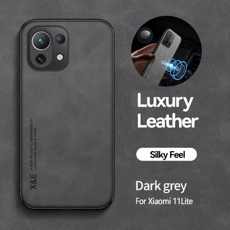 

Для Xiaomi Mi 11 Lite чехол магнитный автомобильный держатель пластина кожаные чехлы для телефонов Mi11 Lite 5G NE Mi 11 Light 11Lite задняя мягкая крышка For Mi 11 Lite 5G