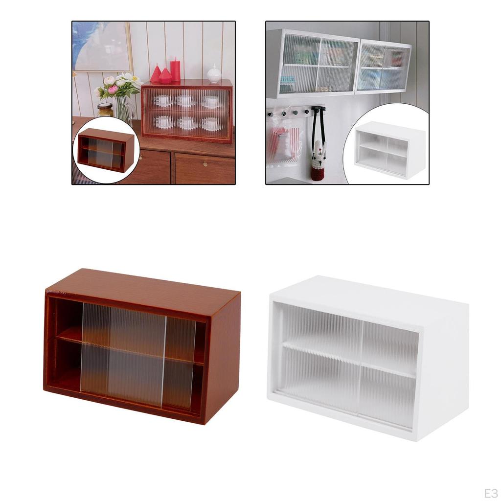 1/12 Dollhouse Display Case Toys Dining Room Accessories