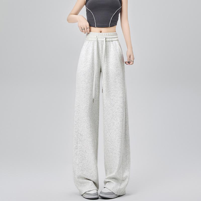 Sweatpants women's summer thin 2026 new high waist drape wide leg pants spring and autumn lulu god pants casual sweatpants