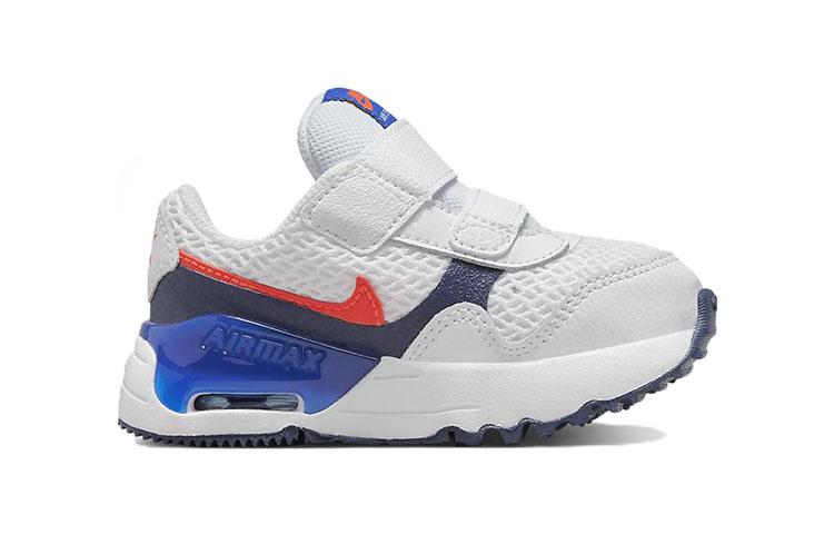 Nike Air Max SYSTM Cushioning, Wear Resistant Low top Toddler Shoes White Blue Infant And Toddler DQ0286-101