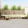 Outdoor Sofa Set with Cushions 10 pcs White and Cream