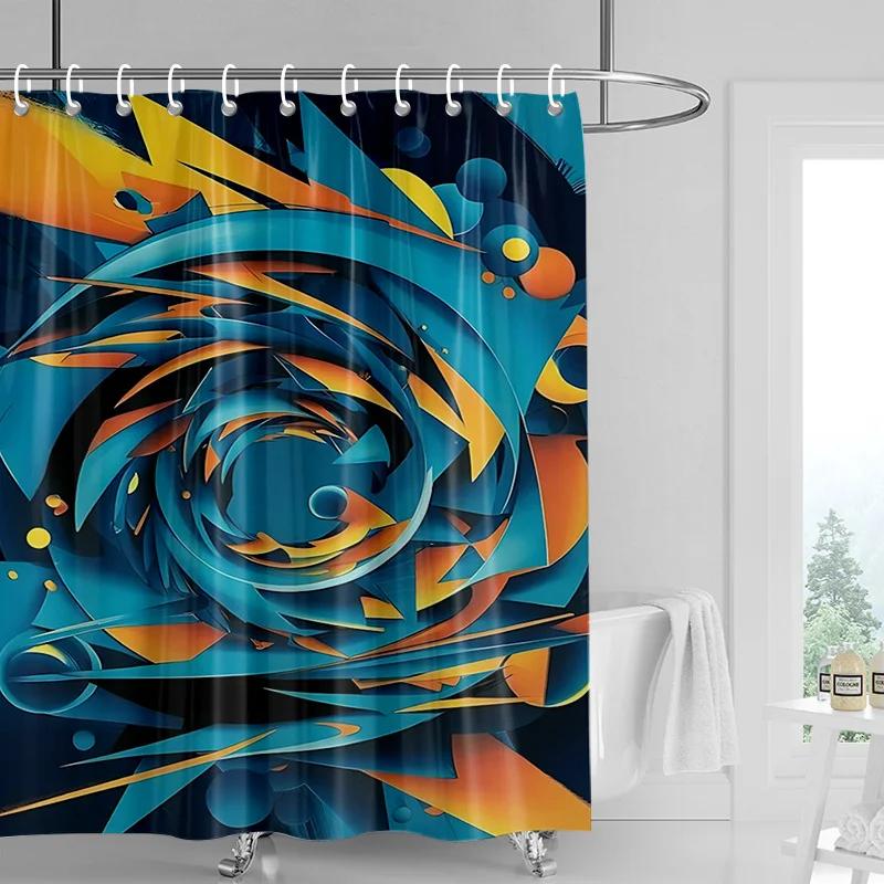 

3D цветочная рельефная шторка для душа 180X 200 см Декор для ванной комнаты и туалета Тропическое растение Разделительная шторка Водонепроницаемая W60H190(CM)-1 Pcs
