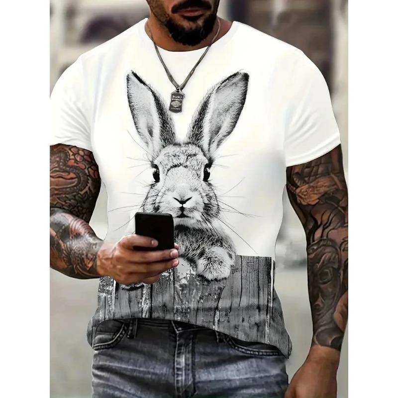 Letní tričko se zvířaty s krátkým rukávem pro muže 3D tisk vzoru Ležérní tričko Móda Street Oversized oblečení Pánské tričko Streerwear