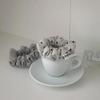 (3SET) Hair scrunchie _dot mini