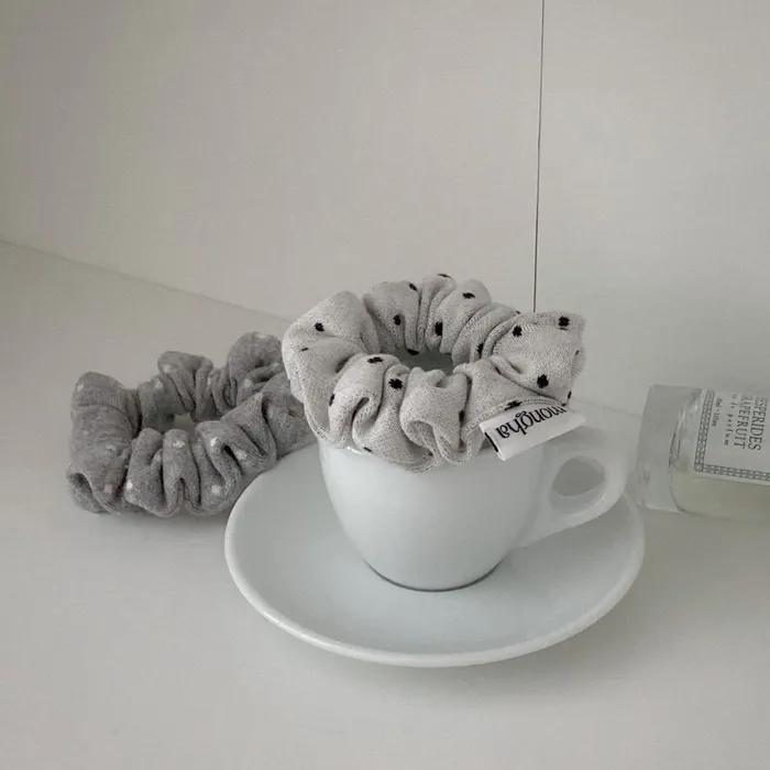 (3SET) Hair scrunchie _dot mini