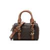 Złoty metalowy charms z logo Bedford Monogram Color Block Torba crossbody Torba Boston Damskie torebki Kolor dębowo-brązowy 32F9G06C0B-252