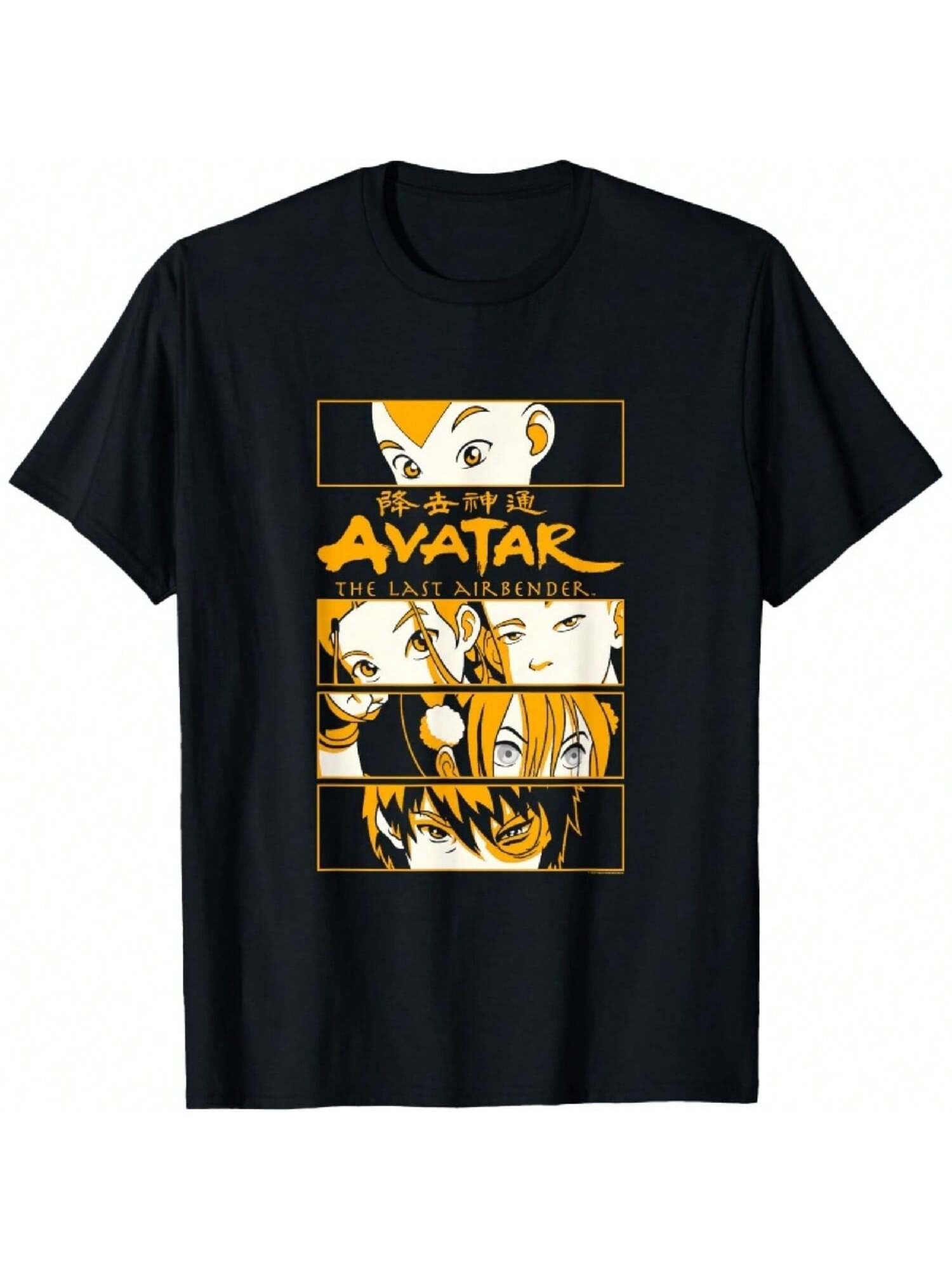 Gaang Aang Katara Sokka Toph Zuko Comic Style Split T-Shirt S разноцветный