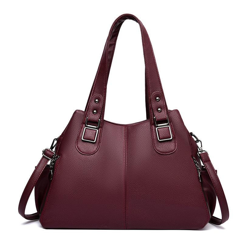 New Retro Shoulder Bag, Fashionable Tote Bag, Multi-layer Large Capacity, Fashionable Diagonal Commuting Bag