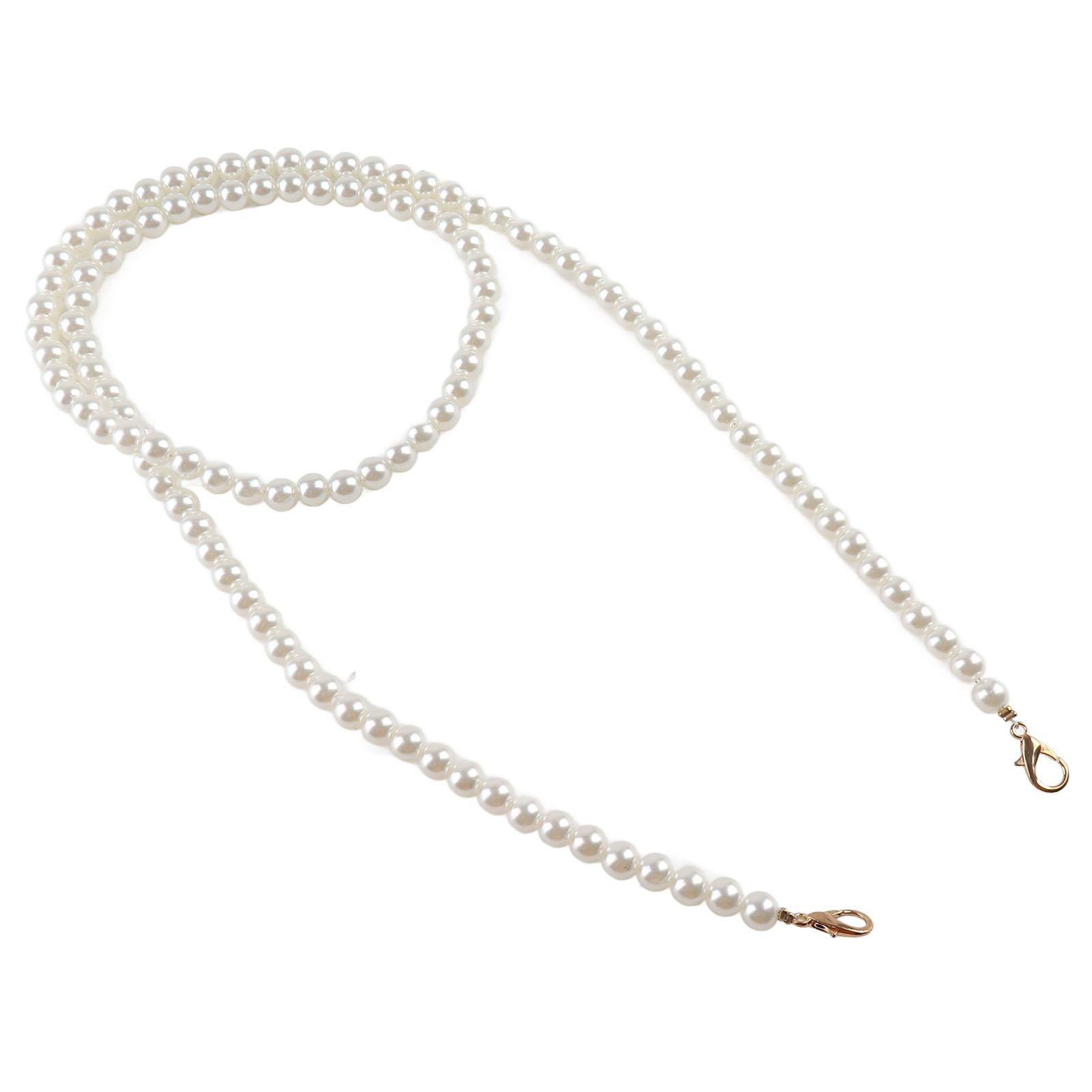 

110см Ремешок-ручка из искусственного жемчуга Замена жемчужной цепочки Жемчужные бусины Цепочка для сумки для кошельков, больших и