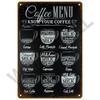 HD Metal Tin Sign Vintage Coffee House Retro Poster Wall Decor for Kitchen Cafe Bar Home Decoration