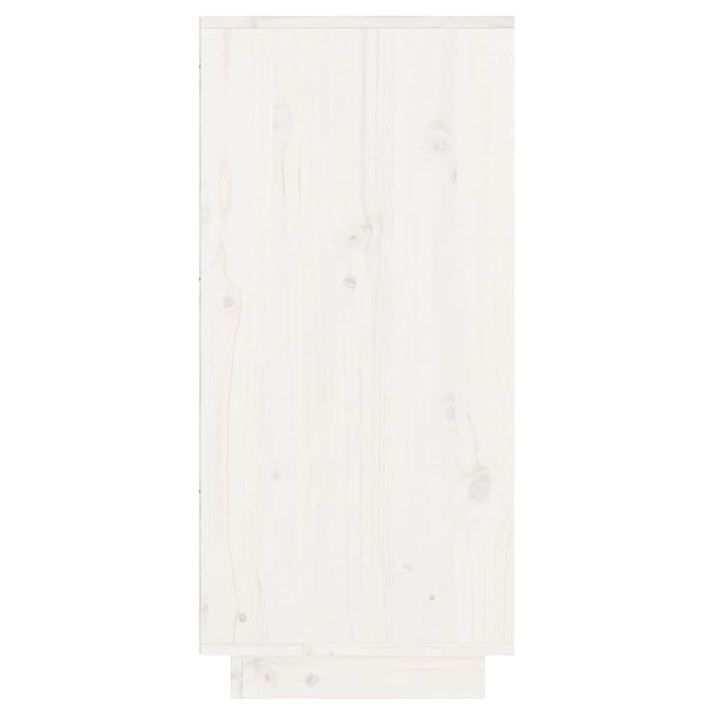 Vidaxl Szafka, Biała, 60X34X75 Cm, Lite Drewno Sosnowe