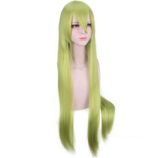 

Длинный парик 100 см, косплей Fate Grand Order Lancer Enkidu, костюм Fate, сверхтермостойкие синтетические волосы, мужские и женские парики для косплея 97-100CM зелёный