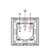 Bseed Europe Russia 16A Wall Power Socket White Black Grey Gold Crystal Glass Panel Plug Electrical Outlet for Home Improvemet