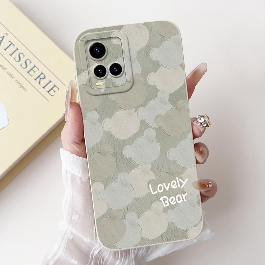 For Vivo Y21 2021 Case V2111 Silicone Cover For vivo Y21S Y33S Flower Protector Back Cover For Vivo Y21A Y21T Y33T VivoY21 Funda