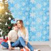 Party Decorations Foil Fringe Curta, 2Pack Snowflake 3.3x6.6ft Tel Foil Fringe Curta Winter Photo Booth Prop Backdrops, Blue Snowflake