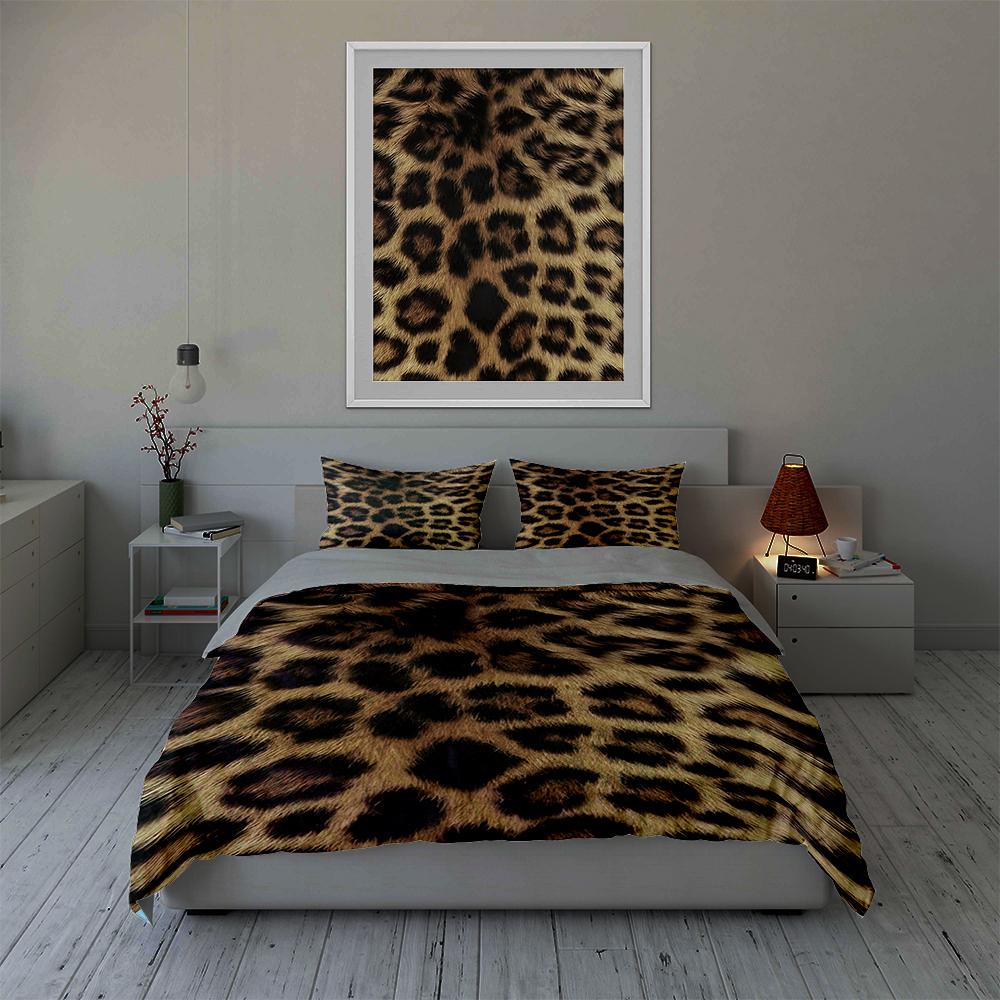Leopard Print Pattern. Bedding Duvet Cover Sets Duvet Covers Pillowcases Gifts (1 * Duvet Cover 2 * Pillowcases, Without Duvet Insert)