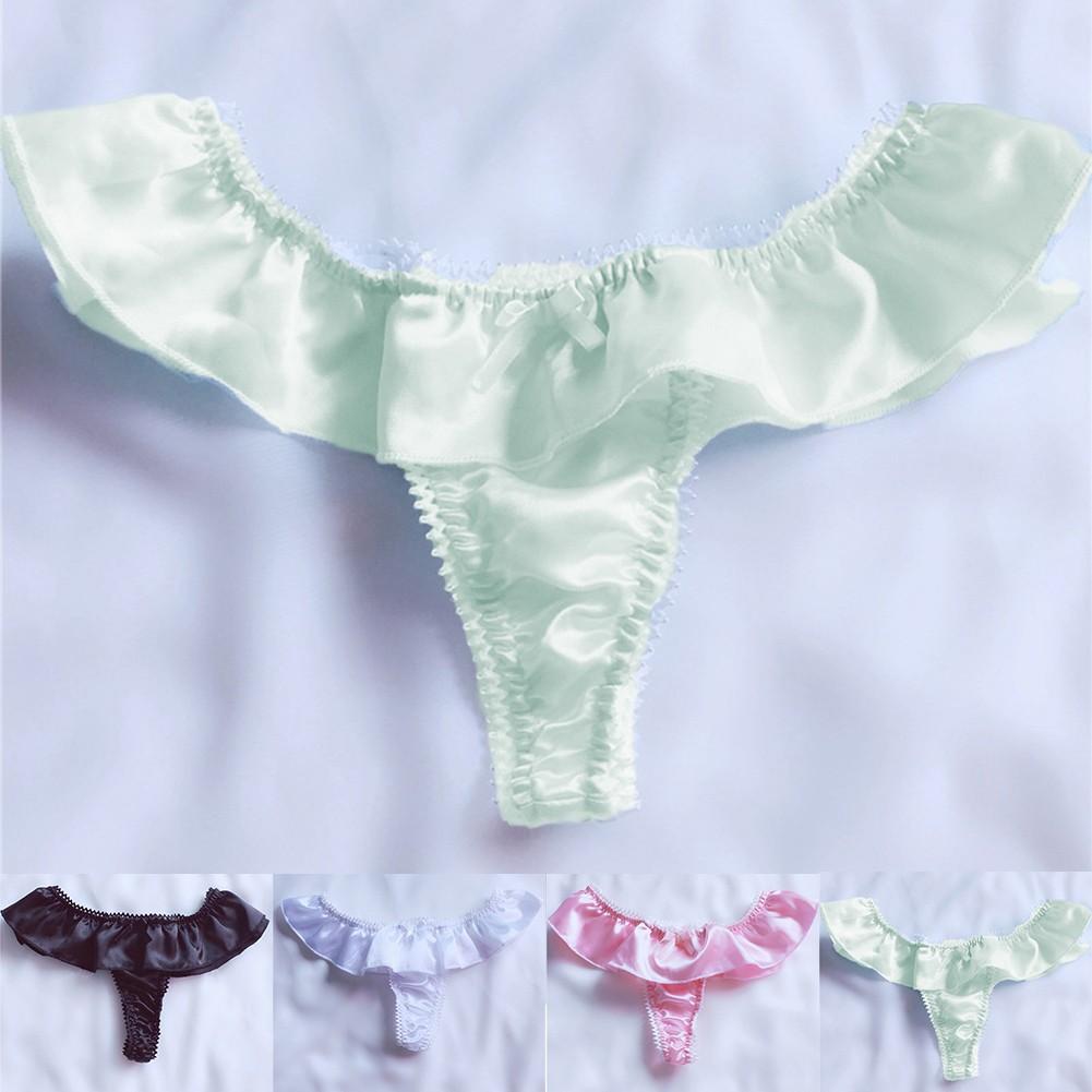 Boxer Underwear Briefs Emulation Silk Thong Lingerie Underpants Panties