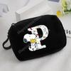 Snoopy Coin Purse Kawaii Cartoon Mini Wallet Man Woman Zipper Purse Fashion Anime Black Money Card Storage Bags Birthday Gift