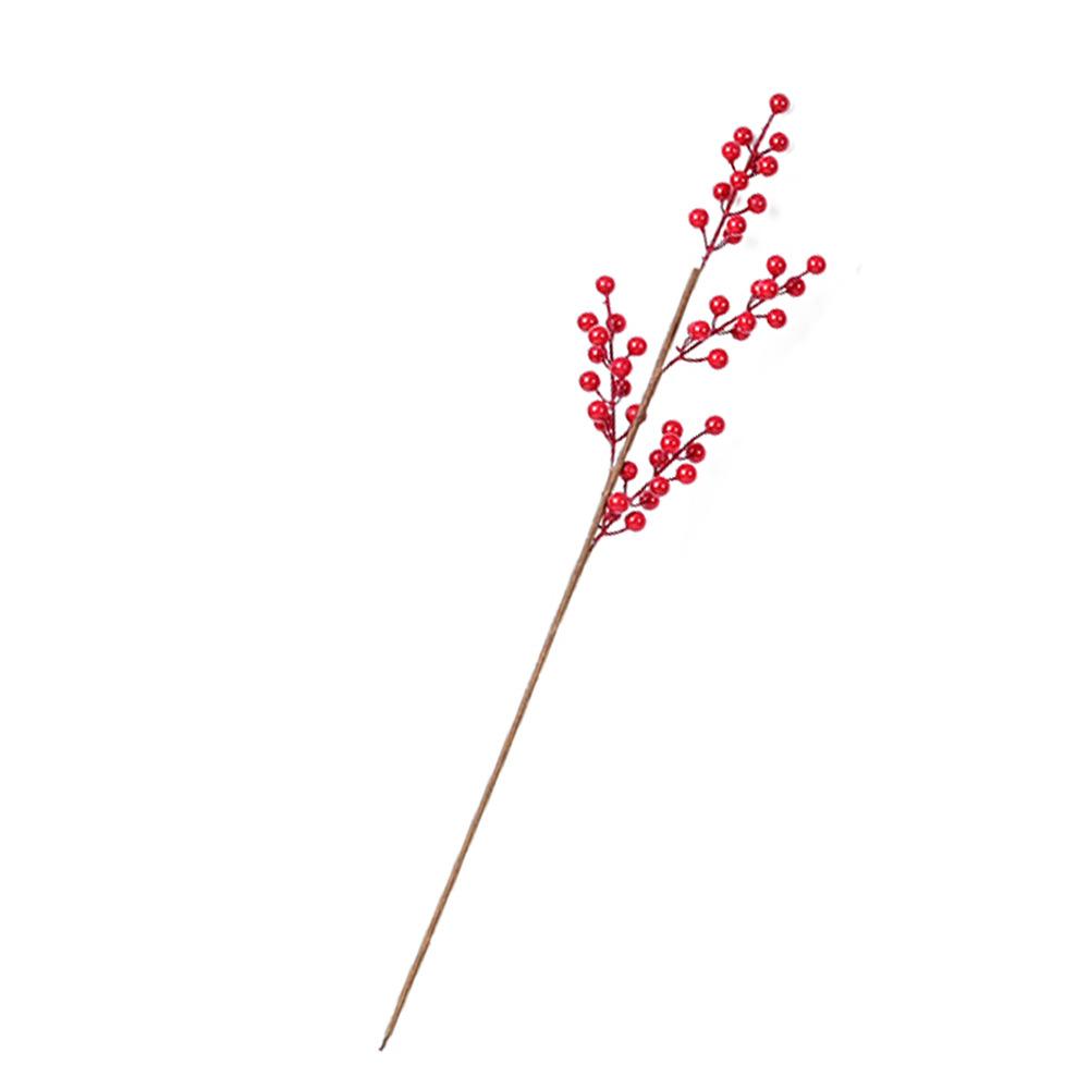 

Новогодний цветок симуляция падуб плод удачи искусственный цветок букет из красных ягод украшение для гостиной на китайский Новый год декоративная длинная ветка